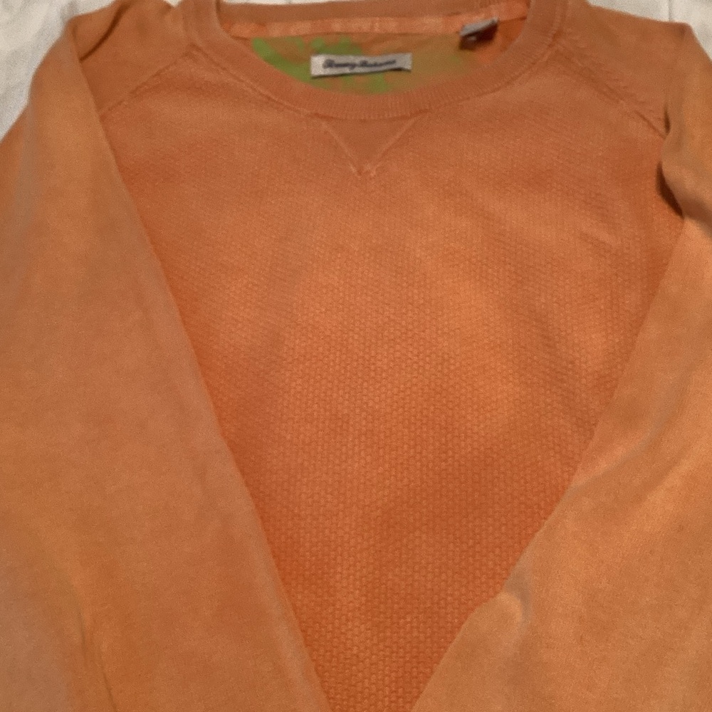 Tommy Bahama Orange Lightweight Crewneck Sweater